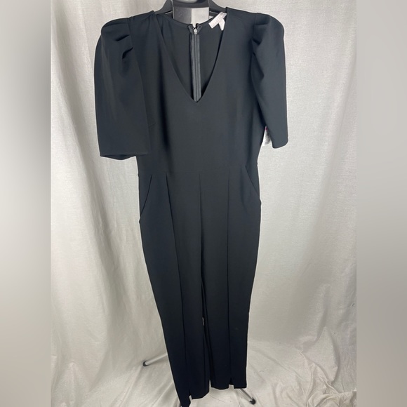 Chelsea28 Puff Sleeve Black Jumpsuit size medium NWT - Picture 7 of 9